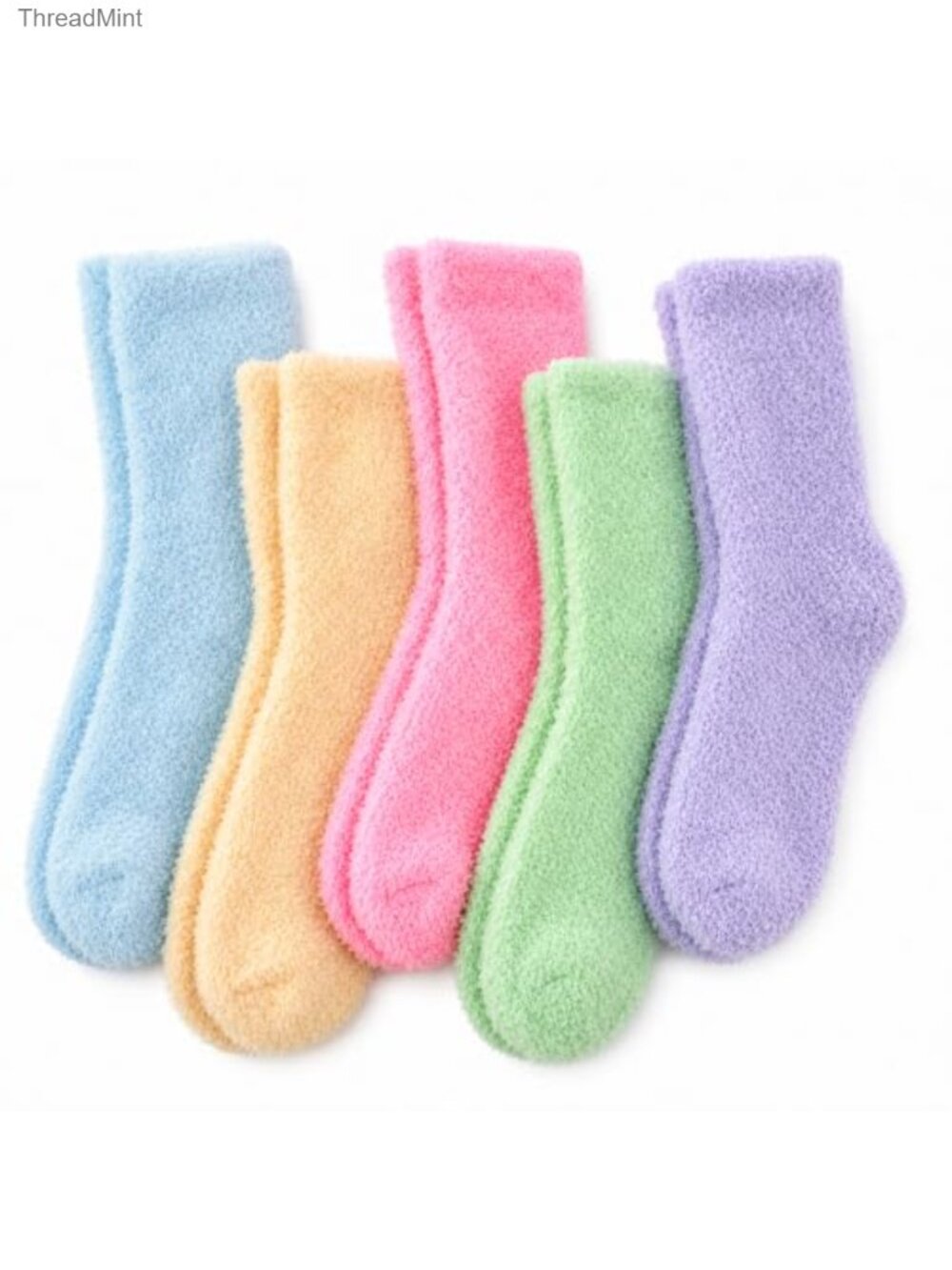 5 Pairs Fuzzy Socks Slipper Socks Cozy Warm Sleep Socks Women